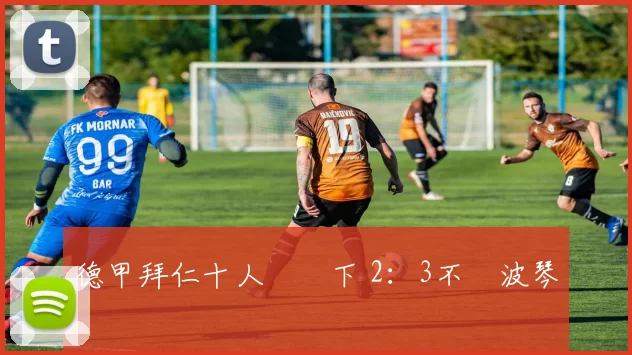 德甲拜仁十人應戰下 2：3不敵波琴